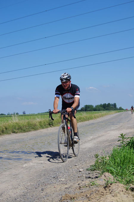 Paris Roubaix Cyclo 2014 - Pavé de Gruson - Cyclistes