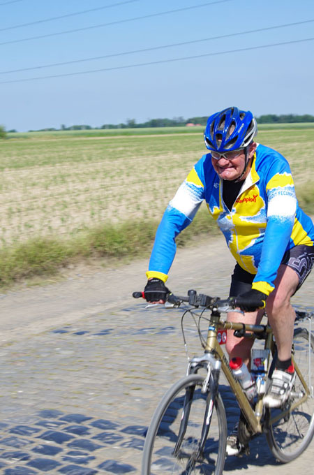Paris Roubaix Cyclo 2014 - Pavé de Gruson - Cyclistes