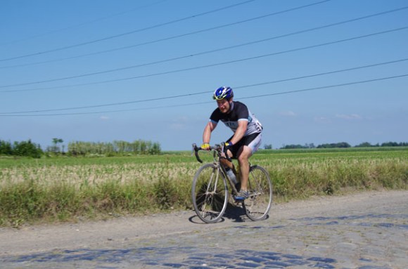 Paris Roubaix Cyclo 2014 - Pavé de Gruson - Cyclistes
