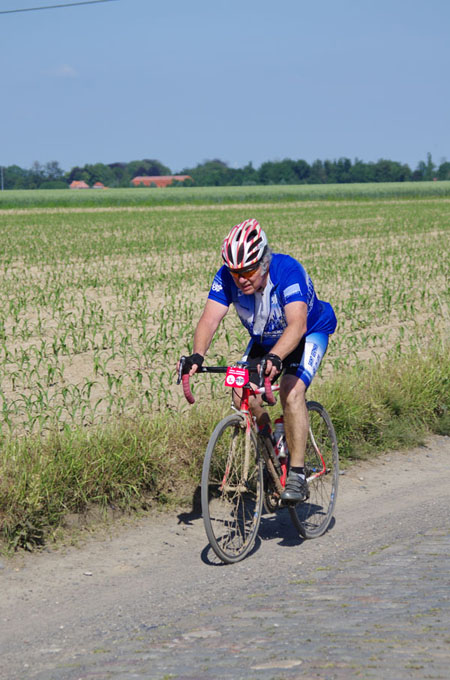 Paris Roubaix Cyclo 2014 - Pavé de Gruson - Cyclistes