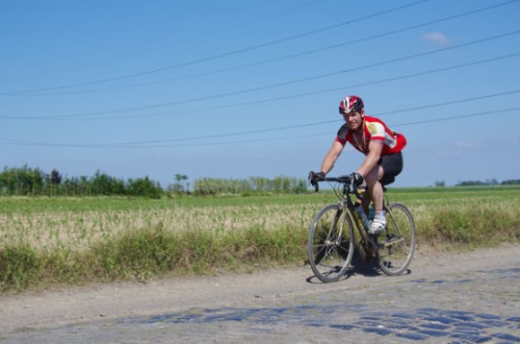 Paris Roubaix Cyclo 2014 - Pavé de Gruson - Cyclistes