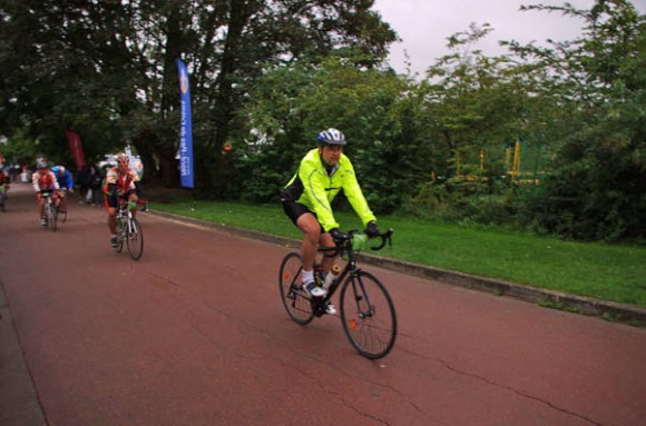 Cyclistes - Départ - Route des Monts 2014