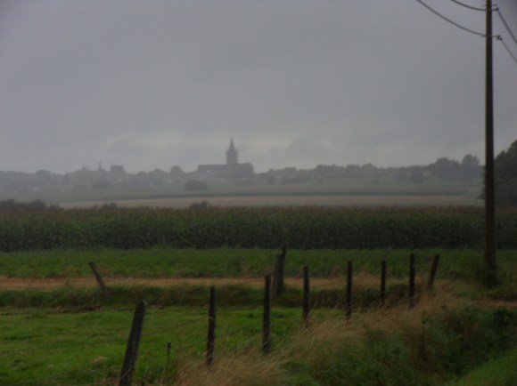 Nieuwkerque sous la pluie